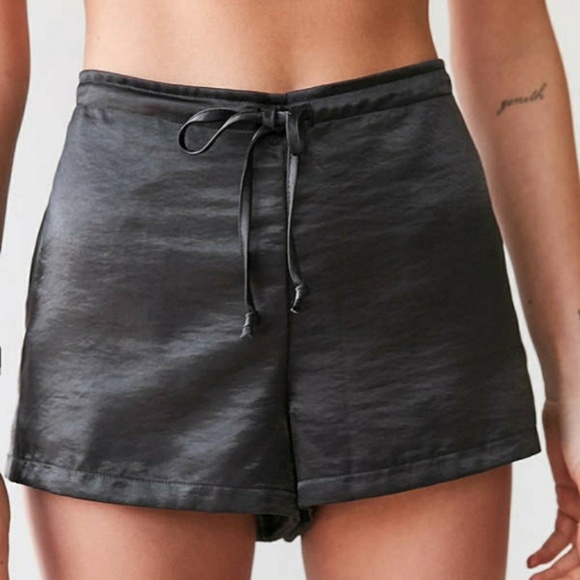 Urban Outfitters Pants - Silence + Noise Black Satin Shorts from UO